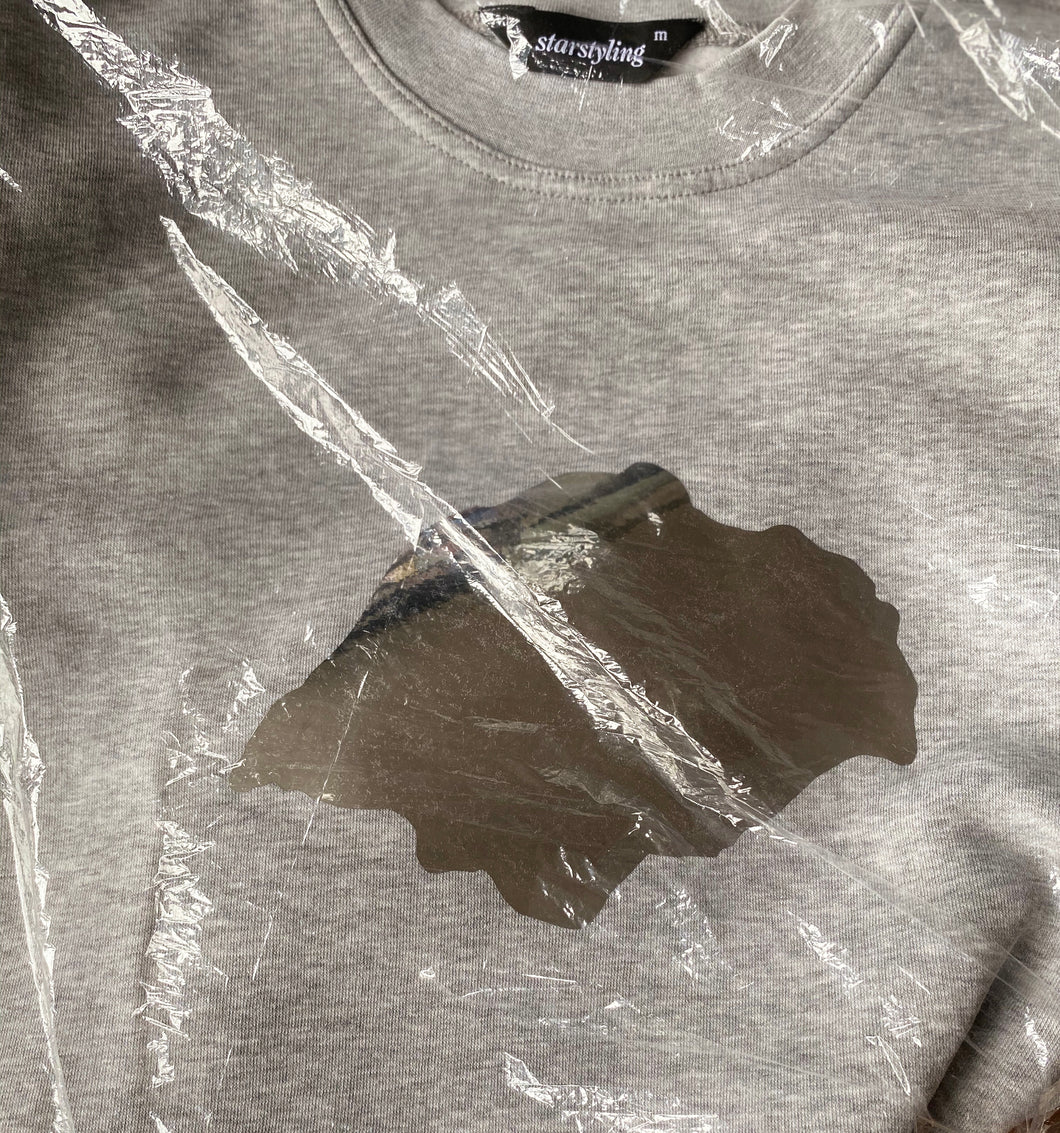 Sweatshirt: Grey Starstyling w/ Silver Island